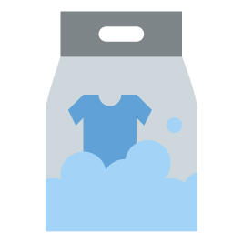 Animation of laundry detergent bag
